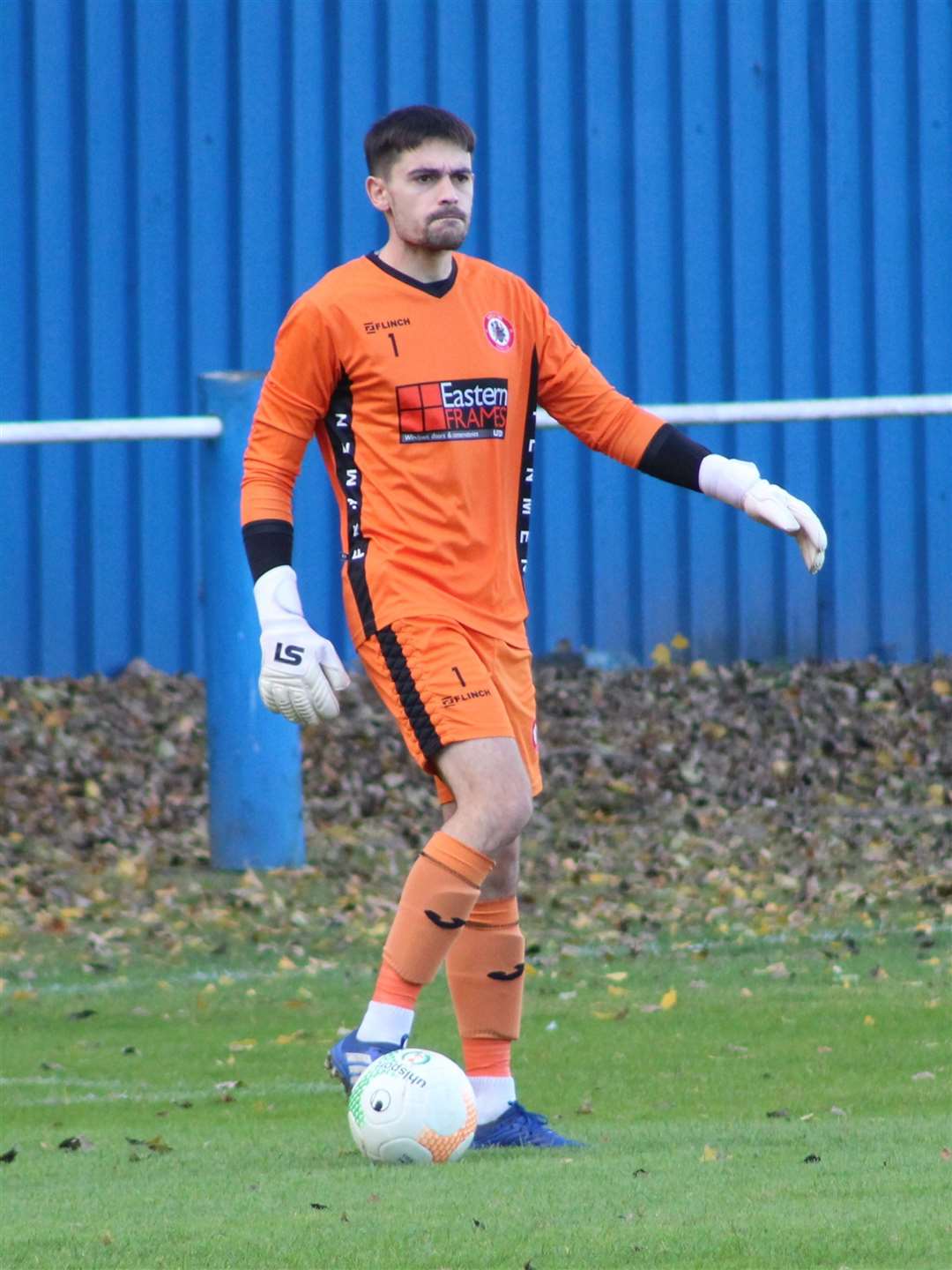 Keeper Luke Pearson in action against Boston Town. Photo ERIN LARHAM