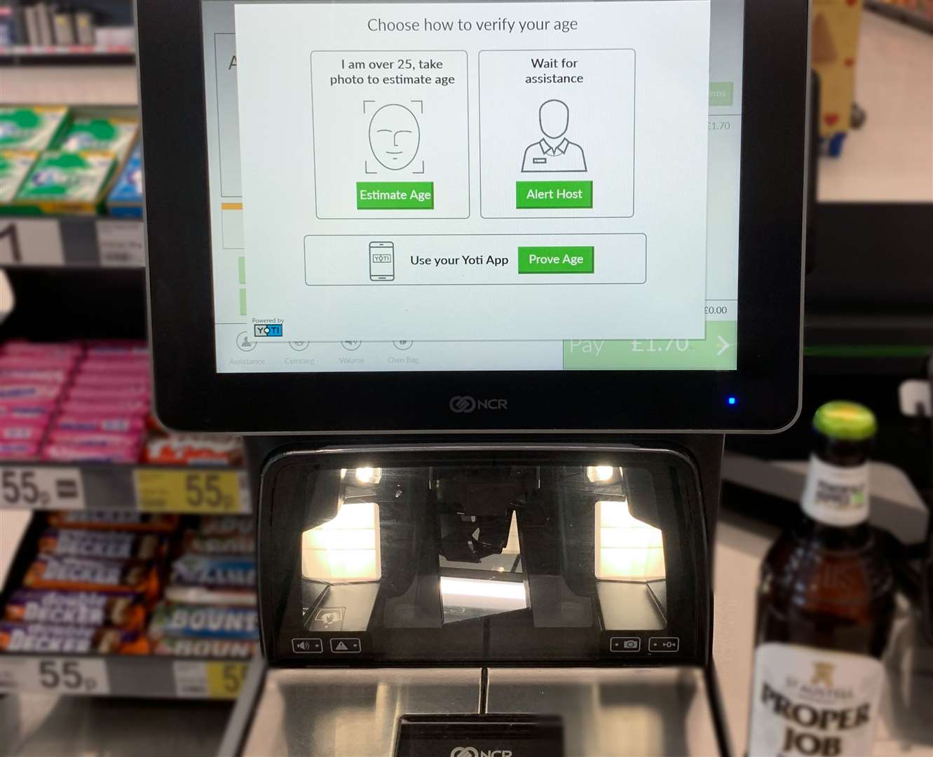 Customers who don't want to use the cameras can still prove their age with a member of staff