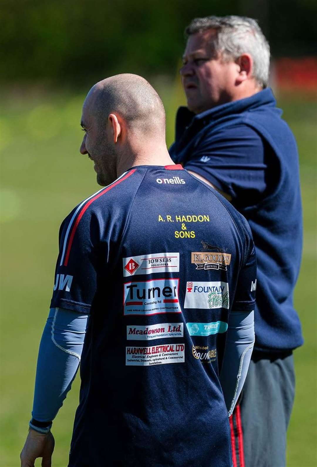 Skipper Jack Malkin and director of rugby Leonard Veenendaal pre-kick-off. Picture: Andy Titmuss