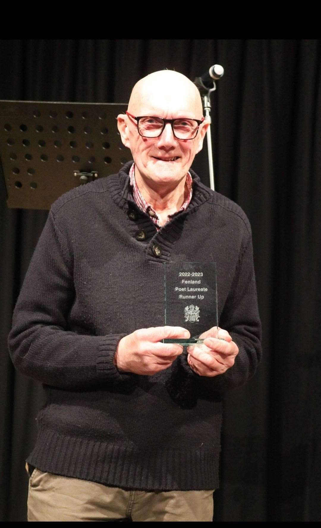 Alan Wheeldon with his second place trophy. Photo: Tim Chapman. (60877273)