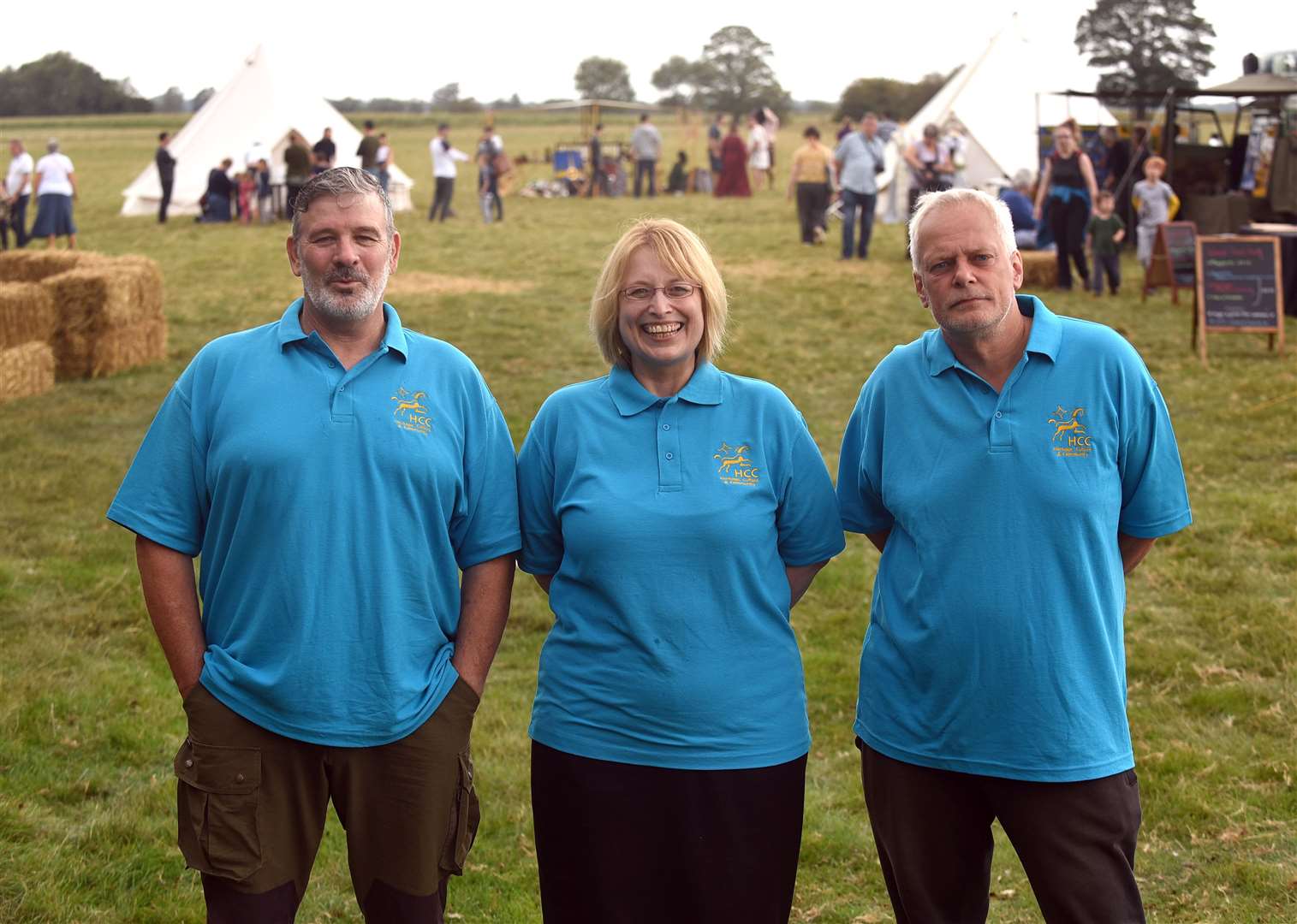 Amanda Carlin pictured at a previous Stonea Camp fun day with Andrew Callaghan and Alex Fisher.