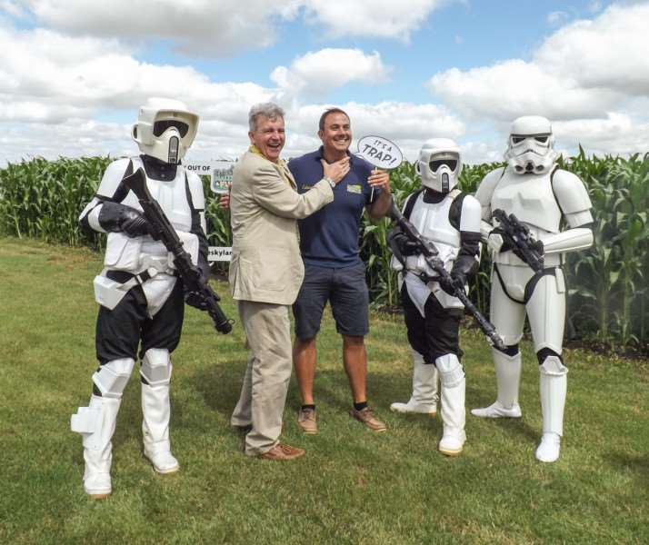 Tim Rose with Skylark's Ed Gowler and the Storm Troopers.