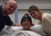 Billy Lee with his parents Spencer and Rebecca