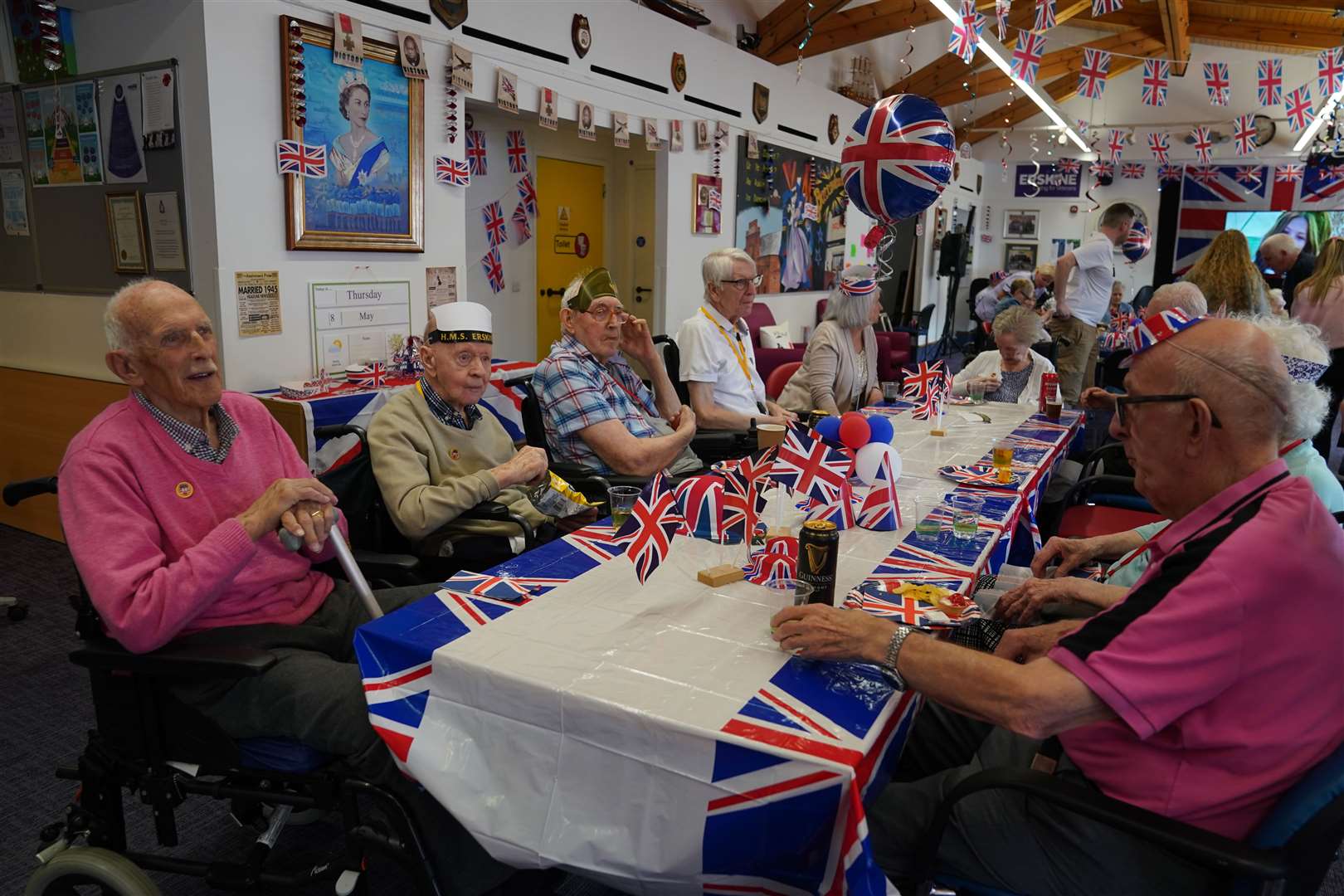 Veterans at a tea party (Andrew Milligan/PA)
