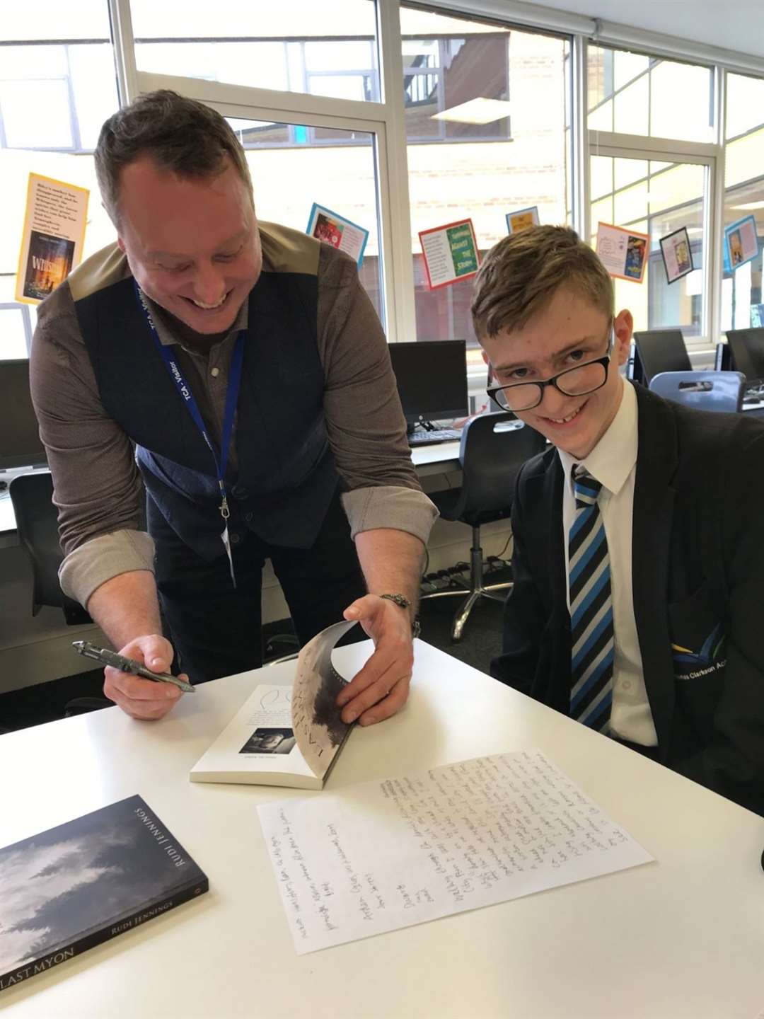 Author Rudi Jennings visited the Thomas Clarkson Academy before school closed over the coronavirus outbreak. (32609452)
