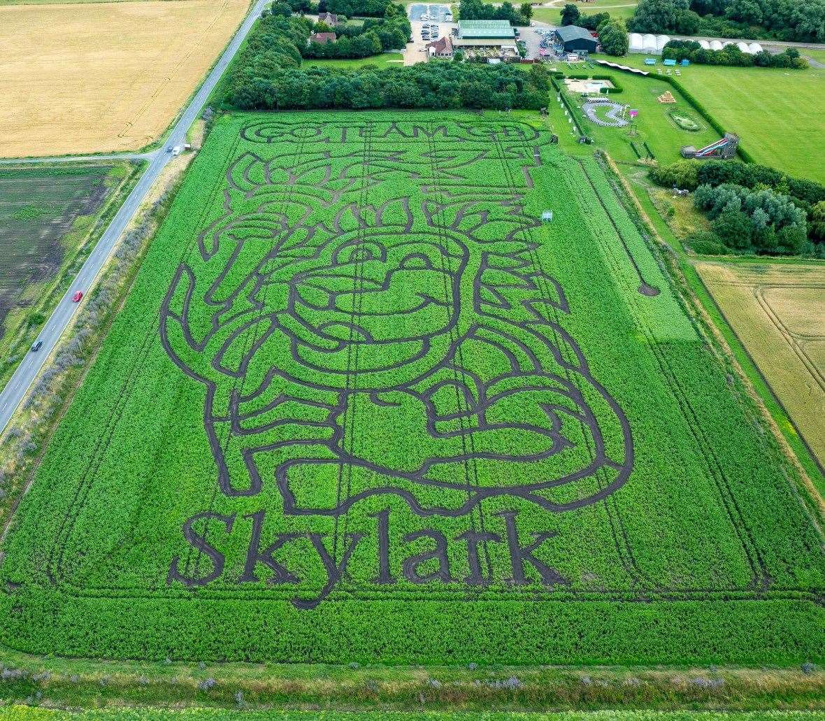 The maze spans more than three kilometres