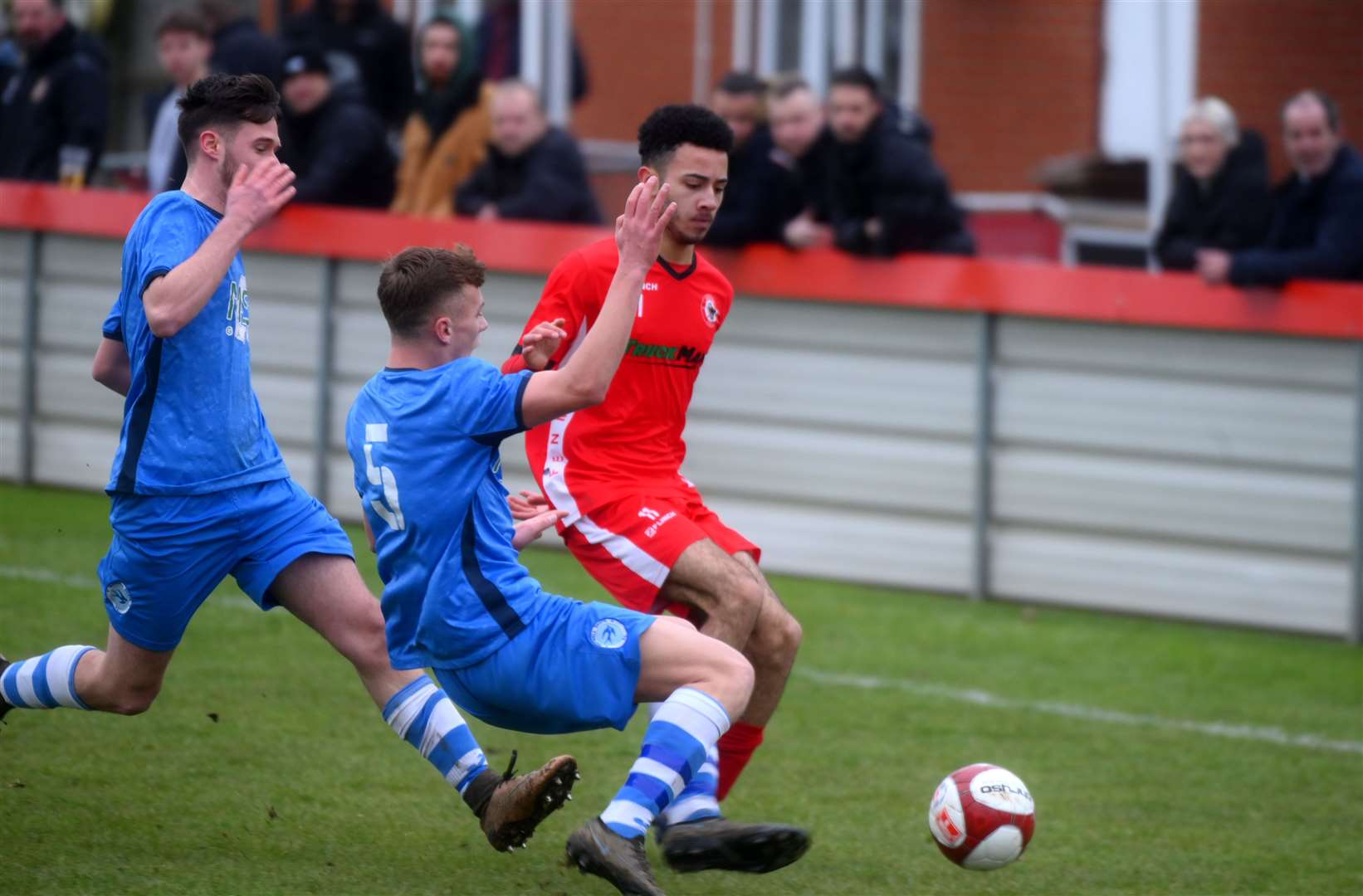 Action from Wisbech Town Reserves v Outwell Swifts