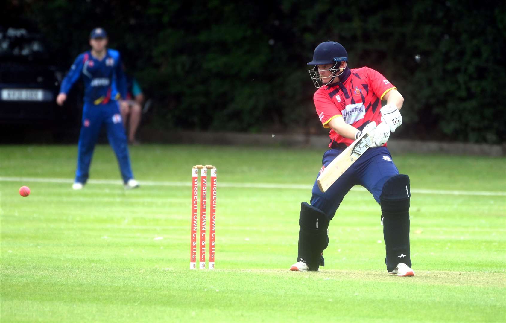 Ryan Clark batting for Wisbech v Copdock & Old Ipswichian