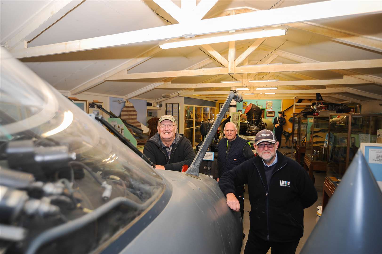 At The Fenland and West Norfolk Aviation Museum are (LtoR) Bill Welbourne, Steve Leet and Barry Grigg.. (59868501)