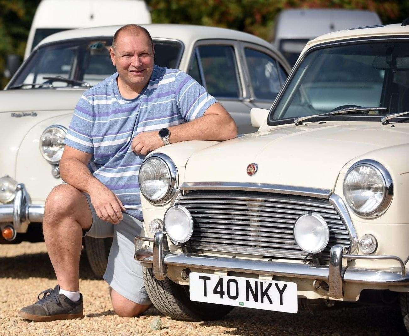 Gary Christy with his Mini.