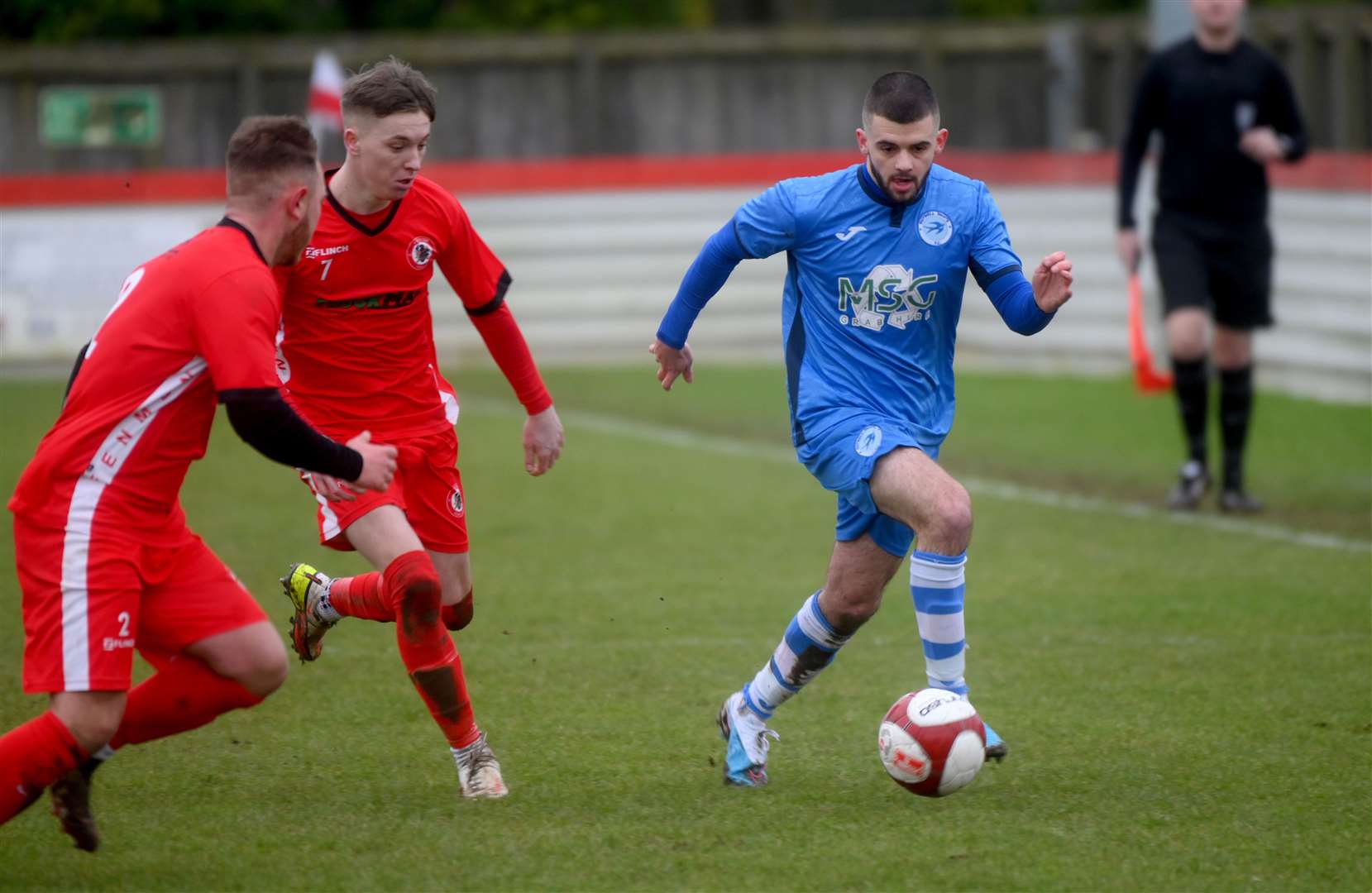 Action from Wisbech Town Reserves v Outwell Swifts