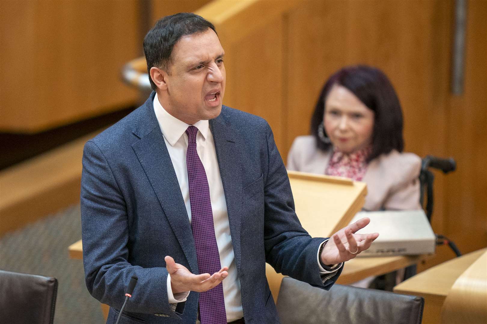 Scottish Labour leader Anas Sarwar accused the First Minister of having ‘nicked’ his party’s policies (Jane Barlow/PA)