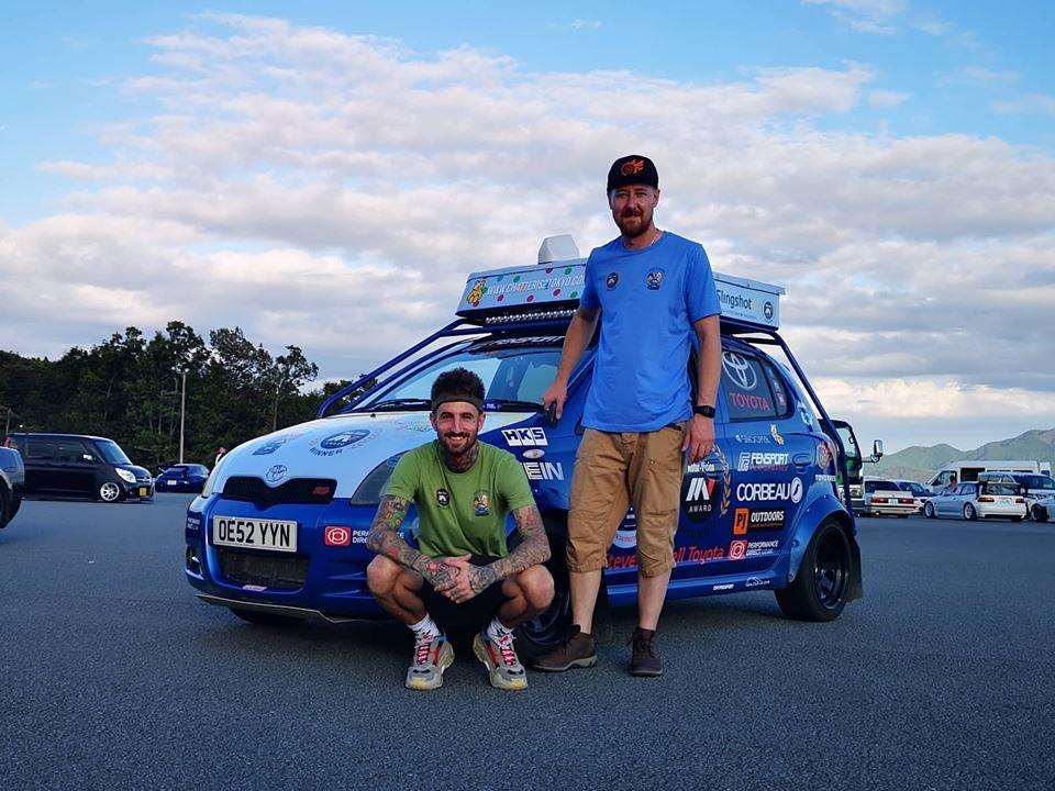 They's done it - Dan and Dave have made it all the way from the Fens to Japan. (4666808)