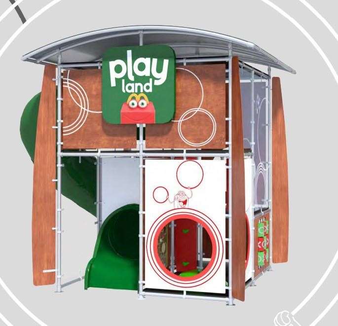 The McDonald's would have included a play area with a climbing frame like this.