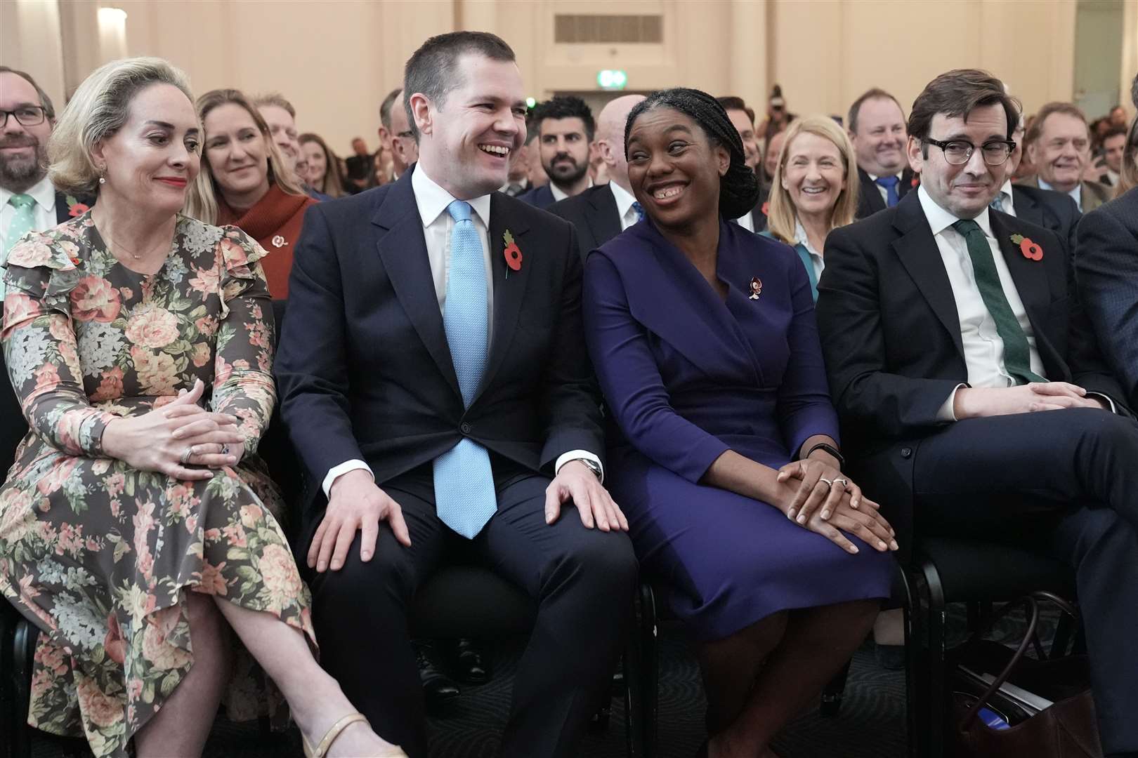 Shadow justice secretary Robert Jenrick and Conservative leader Kemi Badenoch (Stefan Rousseau/PA)