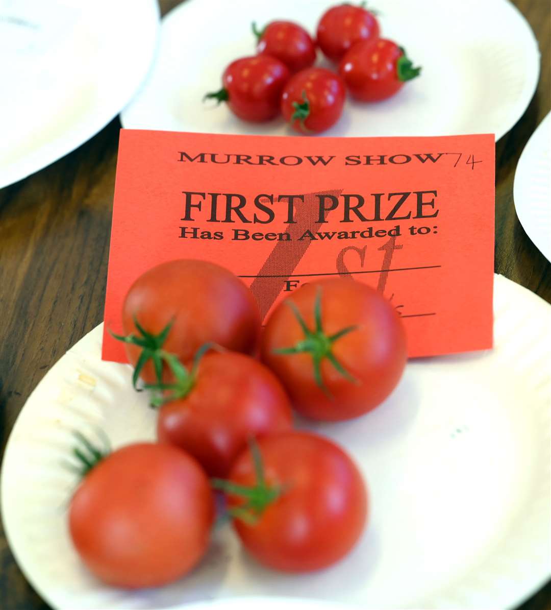 A plateful for winners at the Murrow Flower and Vegetable Show.