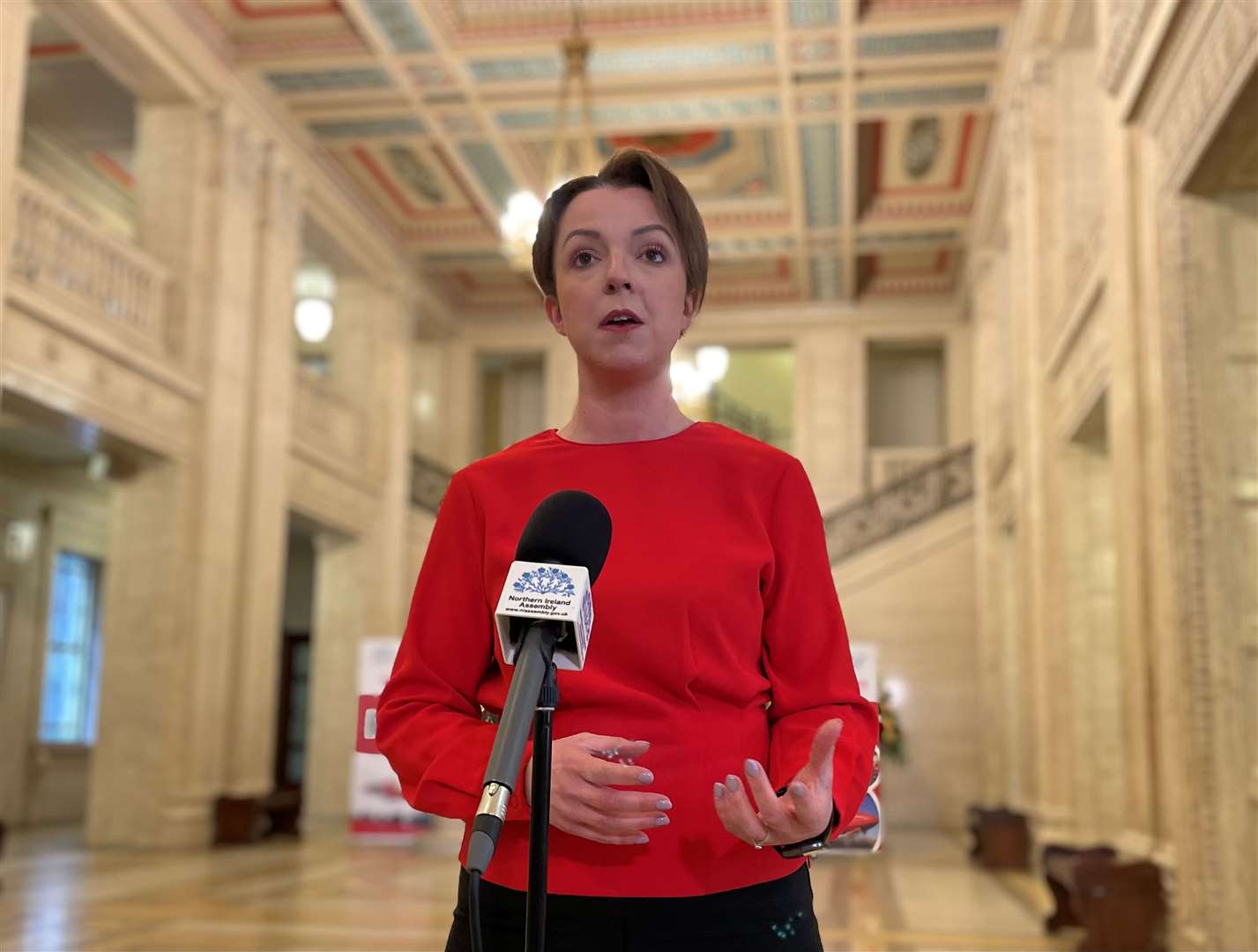 Stormont Infrastructure minister Liz Kimmins announced last week that Irish language signs will be installed at the new transport hub in Belfast (David Young/PA)