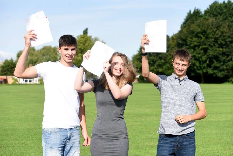 GCSE results at Marshland St James ''Connor Warrington, Megan Marshall and Alex Warrington