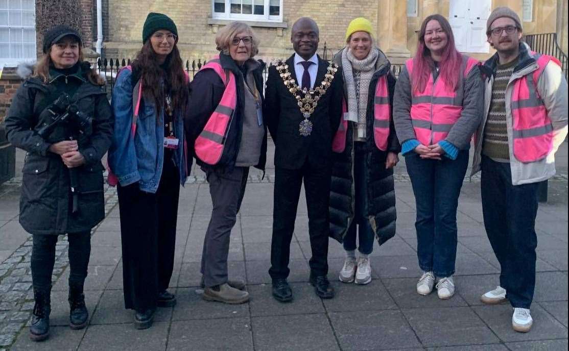 Mayor Sidney Imafidon was among those who watched the spectacular lights display at the Wisbech Museum