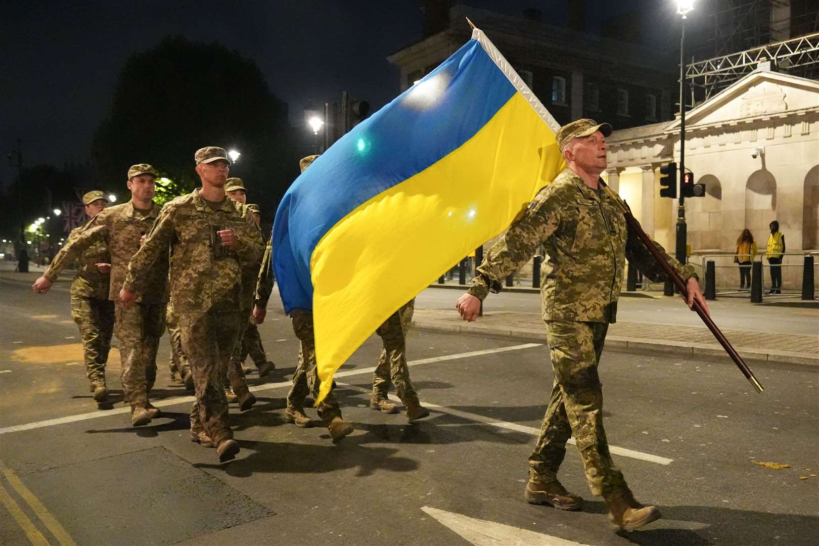 Members of the Ukraine Armed Forces will take part in the procession (Lucy North/PA)