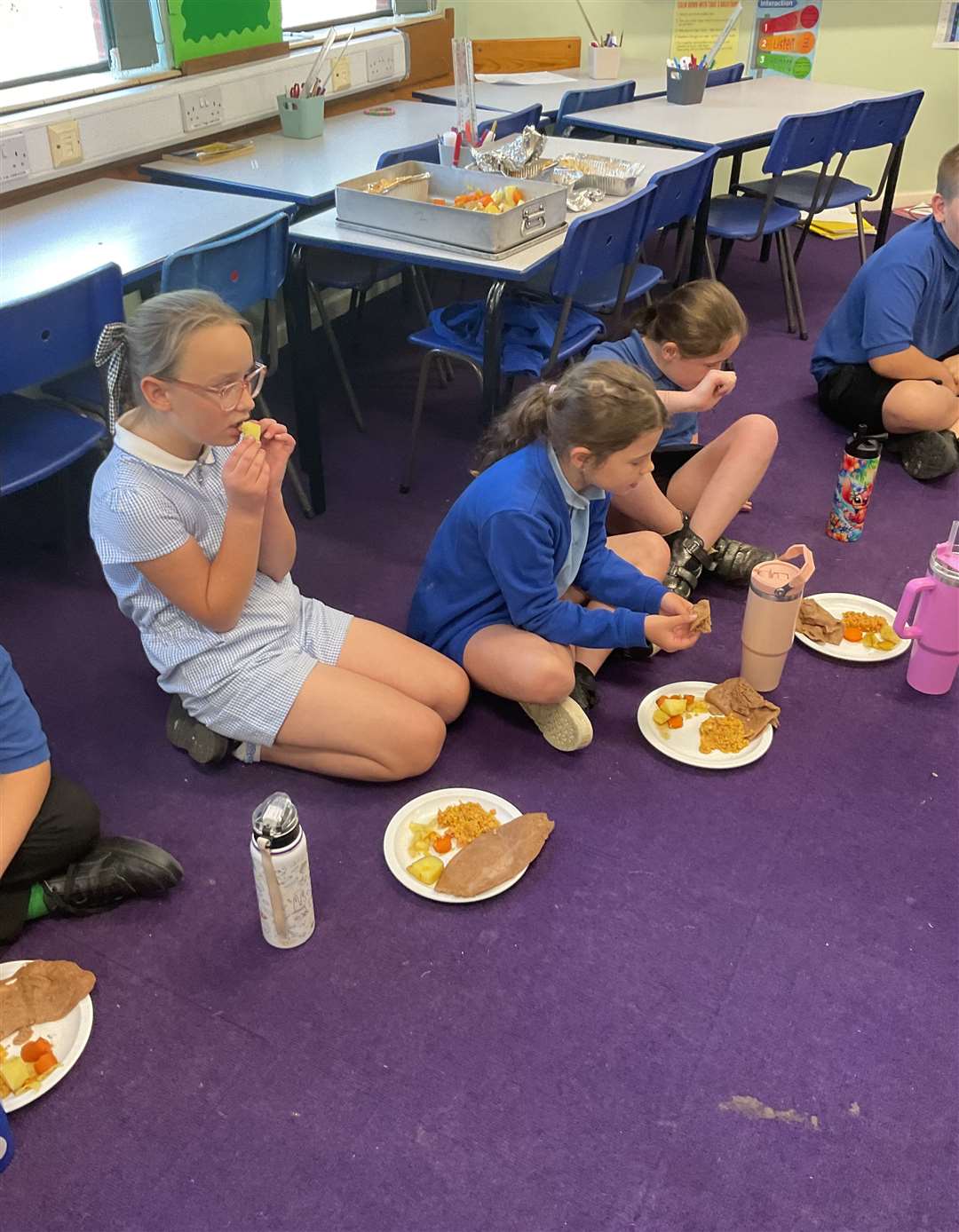 Pupils taste the bread