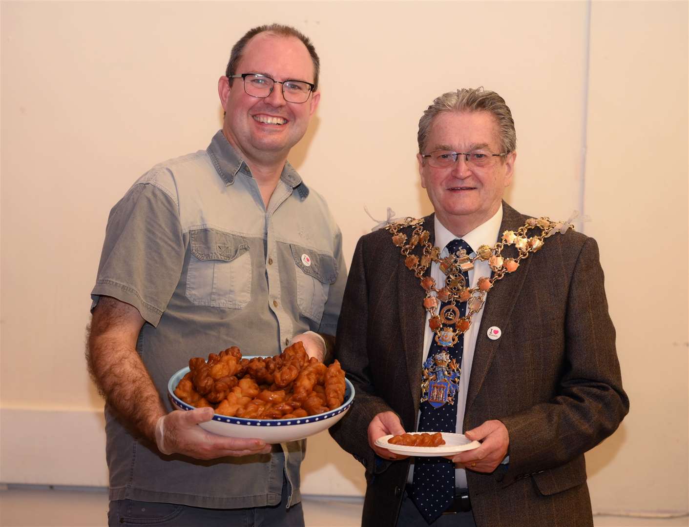 Wisbech food festival Matt Mchlery and Wisbech Mayor Peter Human