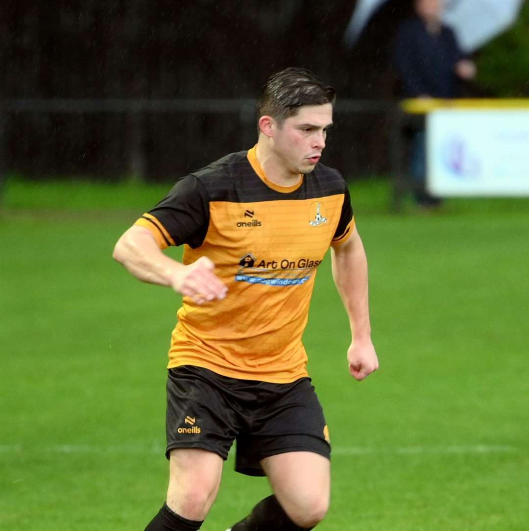 March Town v Oadby Town. Returning striker Jack Friend