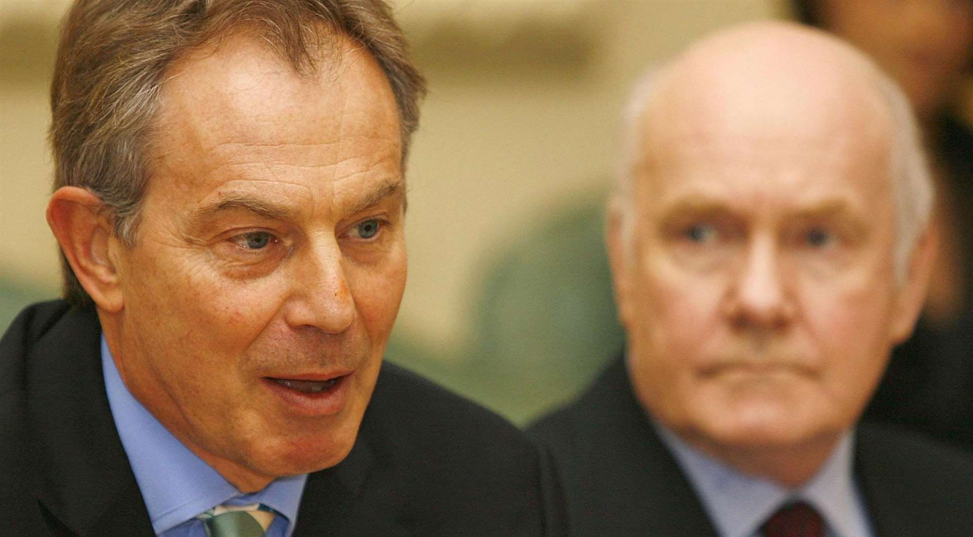 Then-prime minister Tony Blair with John Reid in Downing Street (Stephen Hird/PA)