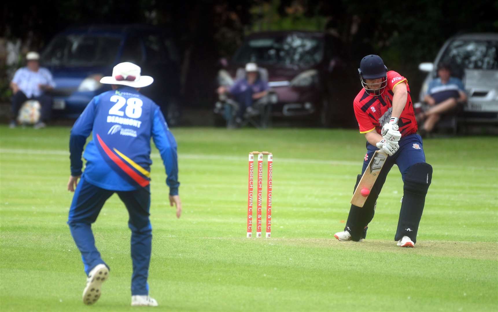 Ryan Clark batting for Wisbech v Copdock & Old Ipswichian