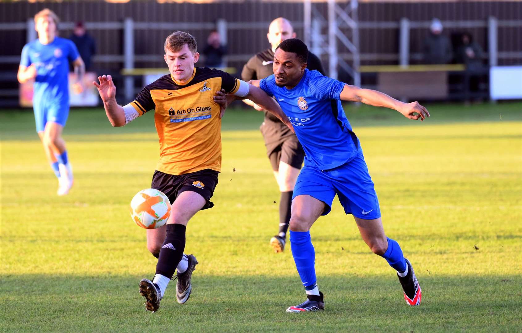 Josh Burrows on the ball