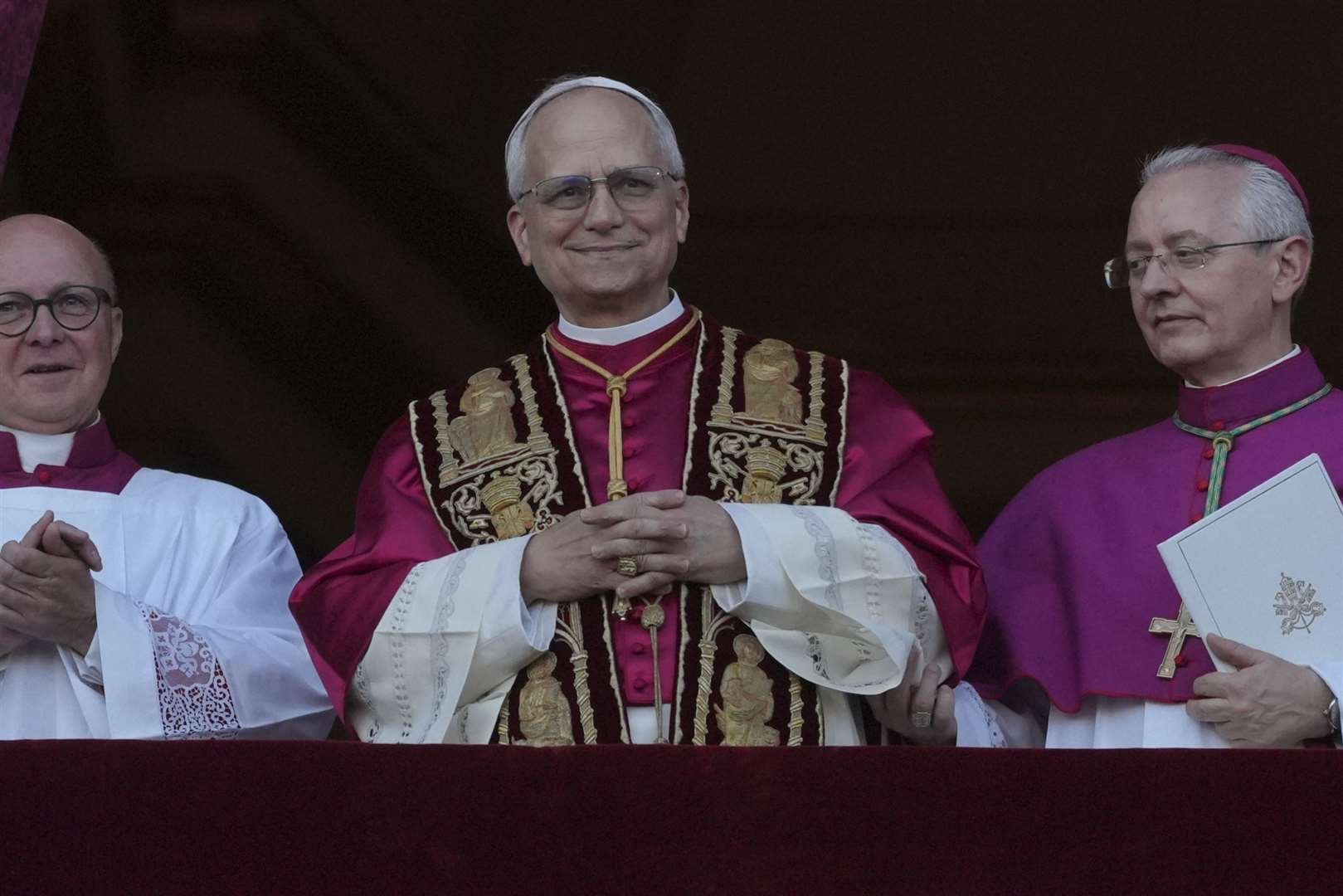 Newly elected Pope Leo XIV appears at the balcony of St Peter’s Basilica (Andrew Medichini/AP)