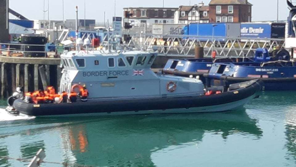 More asylum seekers are brought into Dover Marina in a Border Force Search and Rescue boat. Picture Sam Lennon KMGroup (57291691)