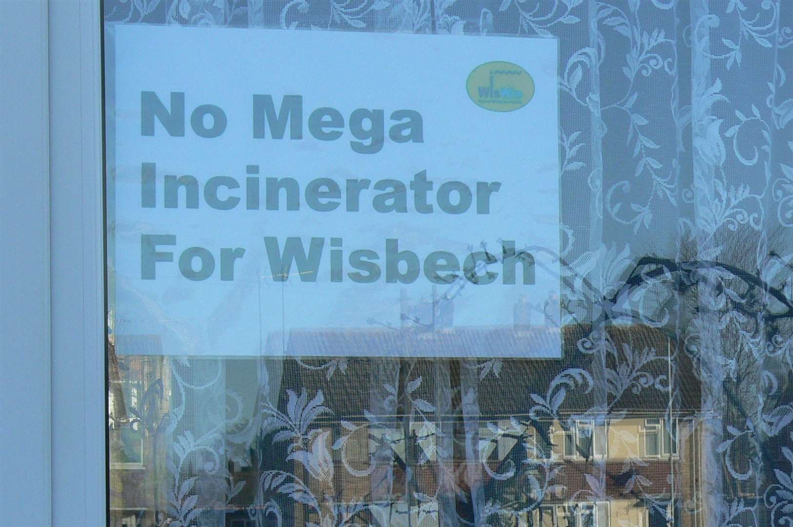 Posters against the Wisbech mega incinerator are appearing all over town. (30517957)