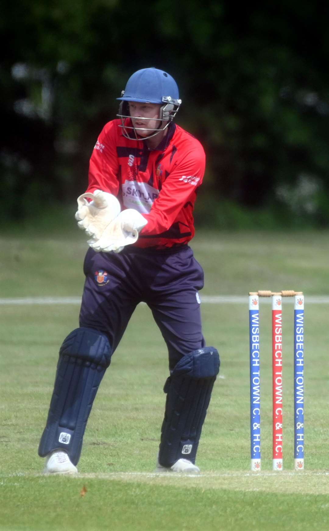 Wisbech wicket keeper Josh Bowers had a great match, taking two catches and a stumping as well as scoring an undefeated half century. Picture: Adam Fairbrother