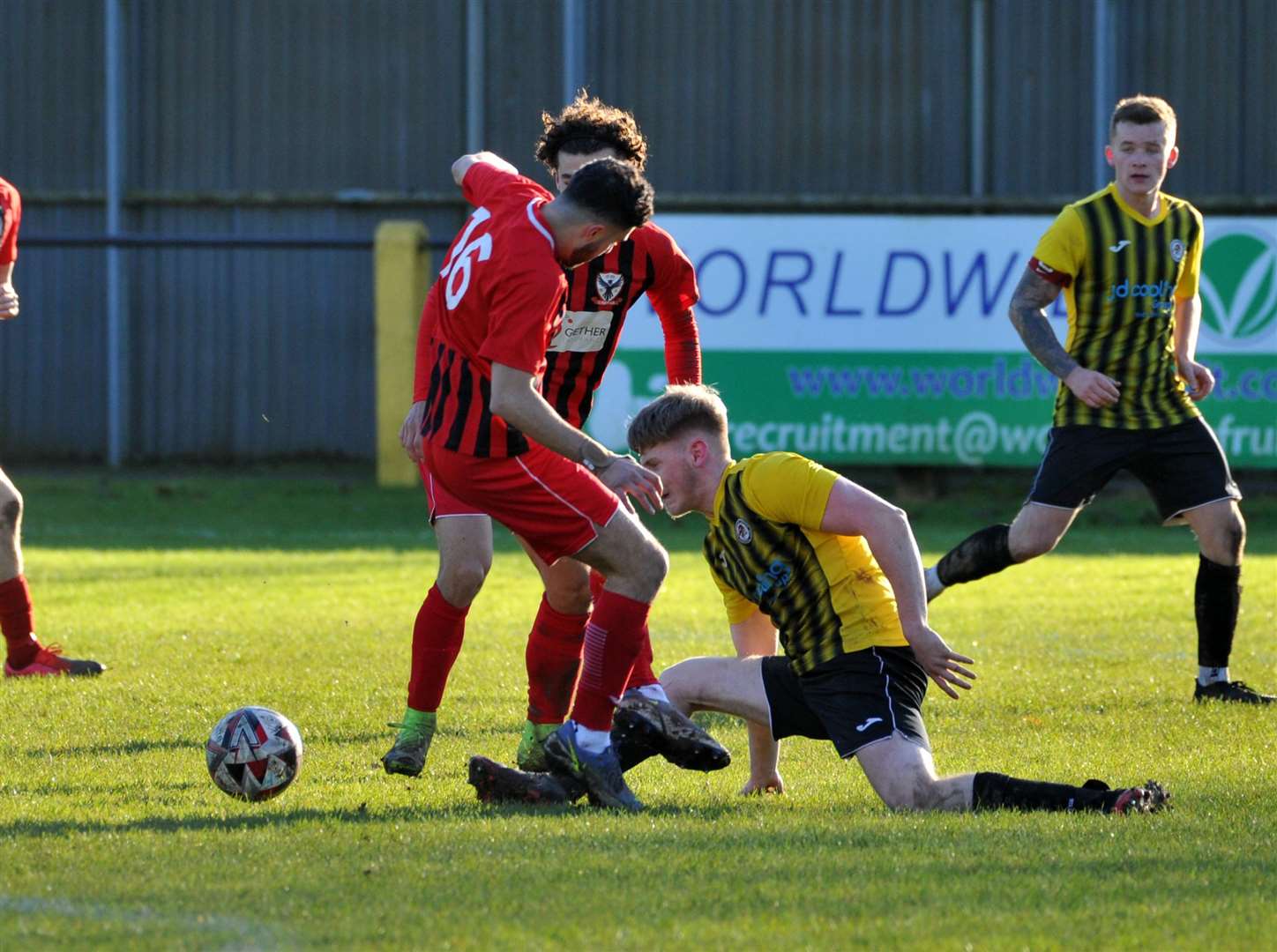 Holbeach United were 7-1 winners over FC Parson Drove on Boxing Day. Photo: Chris Lowndes (61553349)