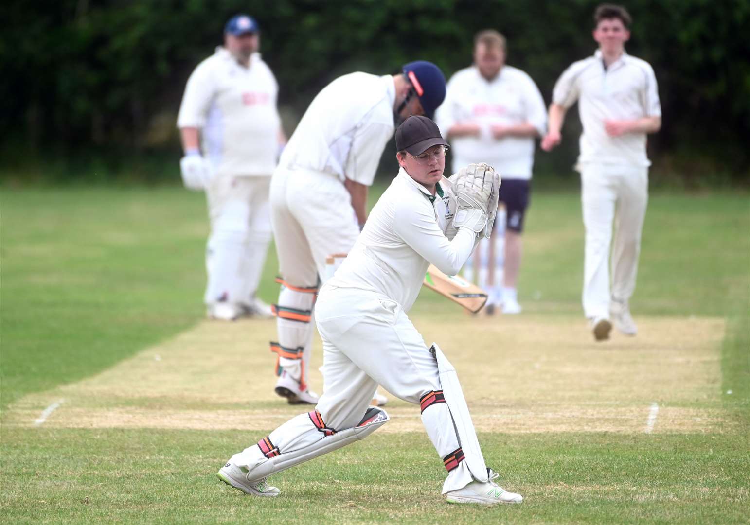 Action from Chatteris 2nds against Wisbech 3rds in CCA Junior League 3 North