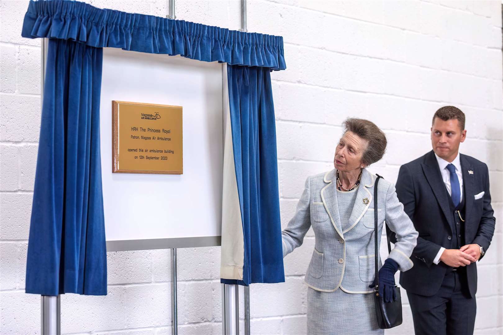 HRH The Princess Royal opens new Magpas Air Ambulance base in Cambridgeshire.