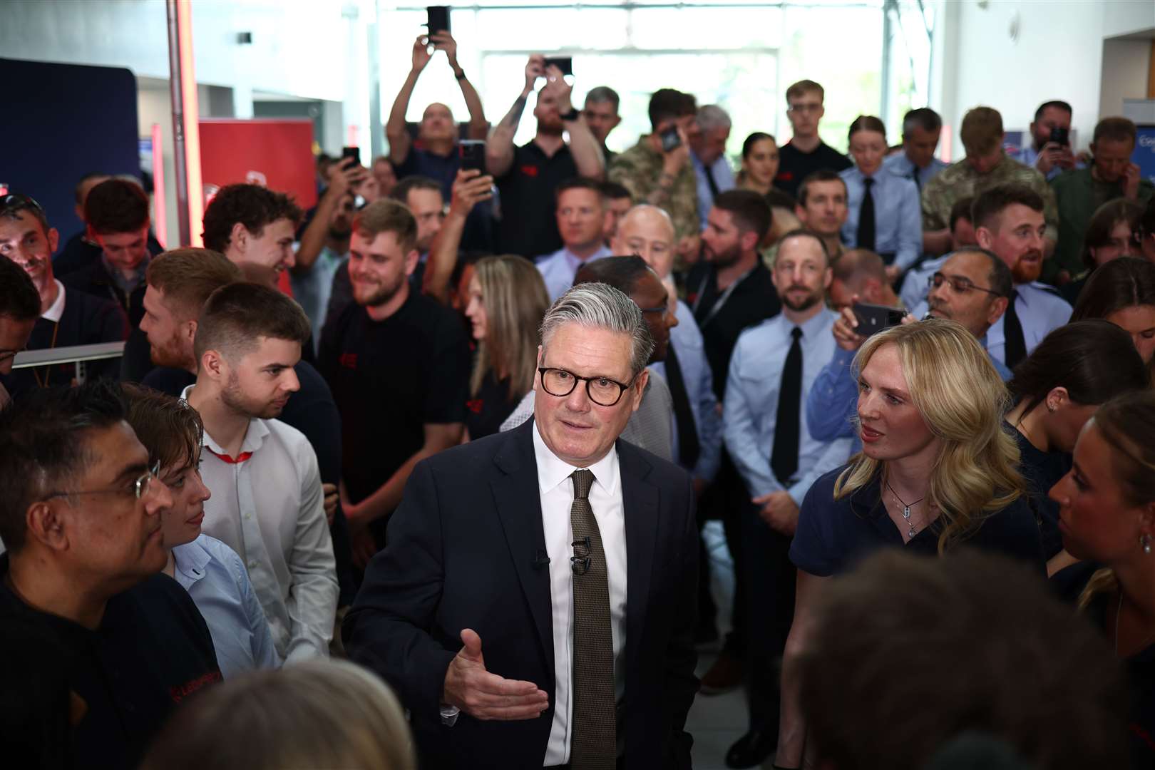 Sir Keir Starmer faced calls to change direction, but said he was still ‘determined to go further and faster'(Henry Nicholls/PA)