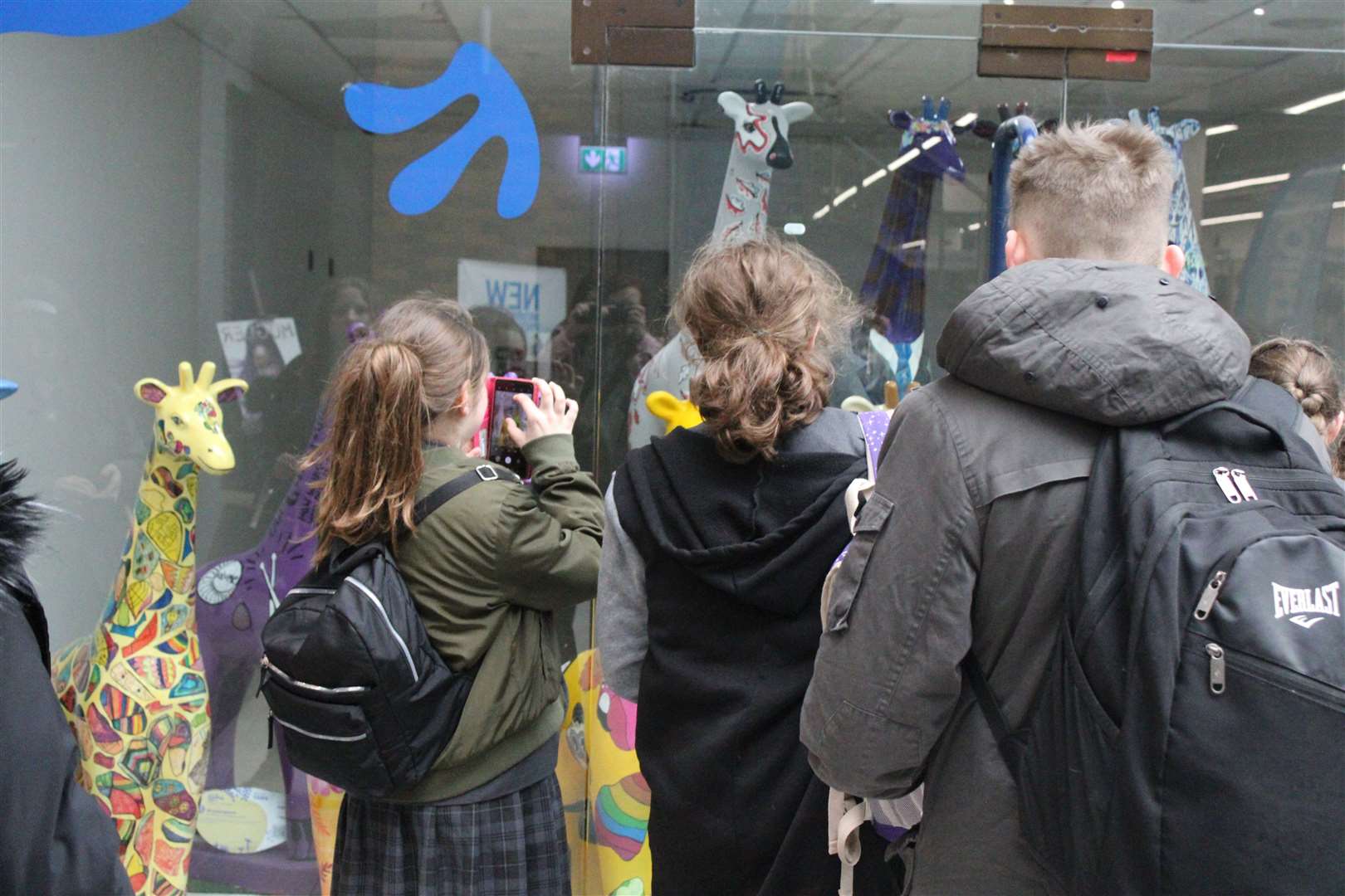 The students went on a giraffe safari