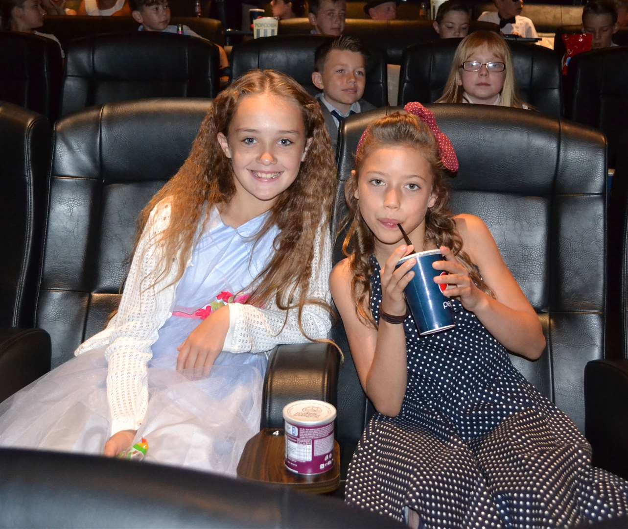 Children from Tydd St Mary school at the Luxe Cinema in Wisbech, before the coronavirus pandemic.