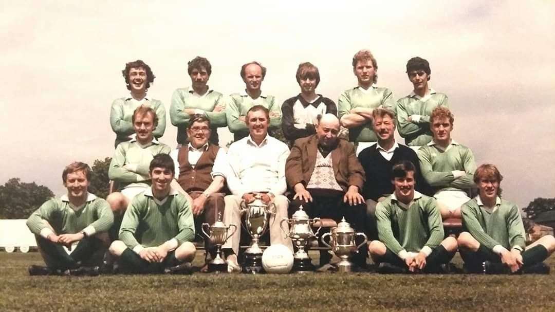 Maurice Short - second from left on the middle row - supported the football team in numerous ways. (28501176)