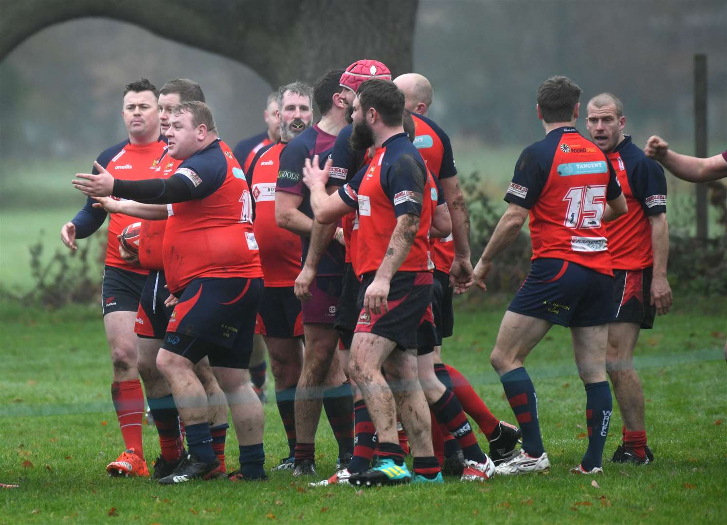 Wisbech v Spalding rugby action. (53807109)