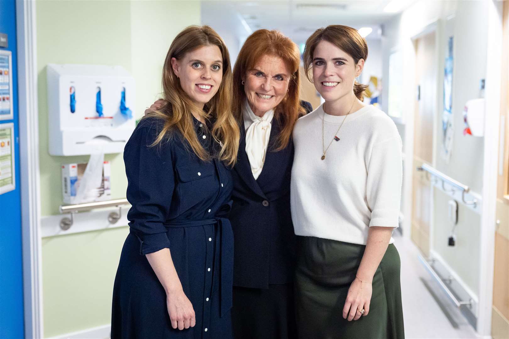 Sarah with her daughters Princess Beatrice and Princess Eugenie (Aaron Chown/PA)