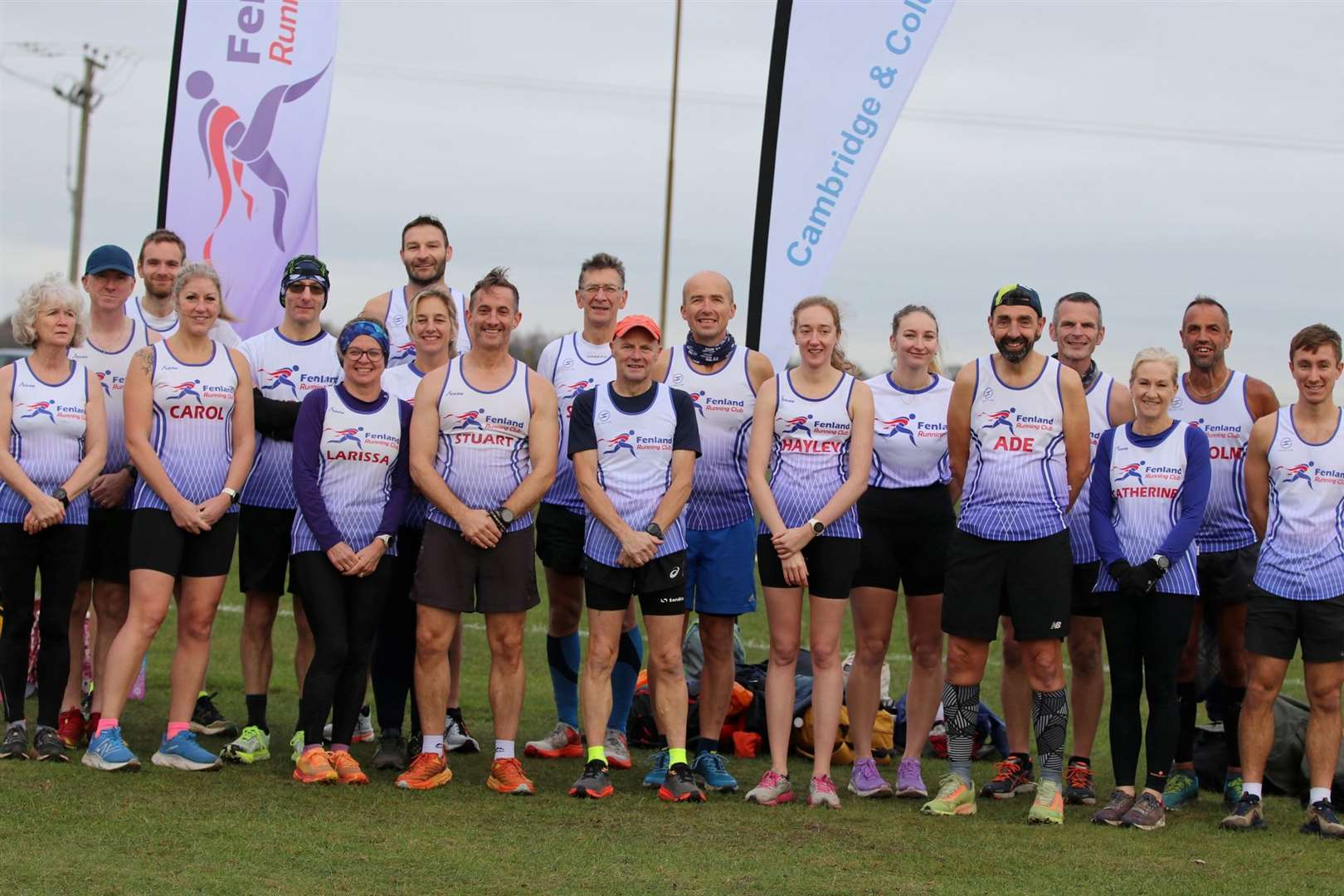 Fenland Running Club members at the Frostbite Friendly League