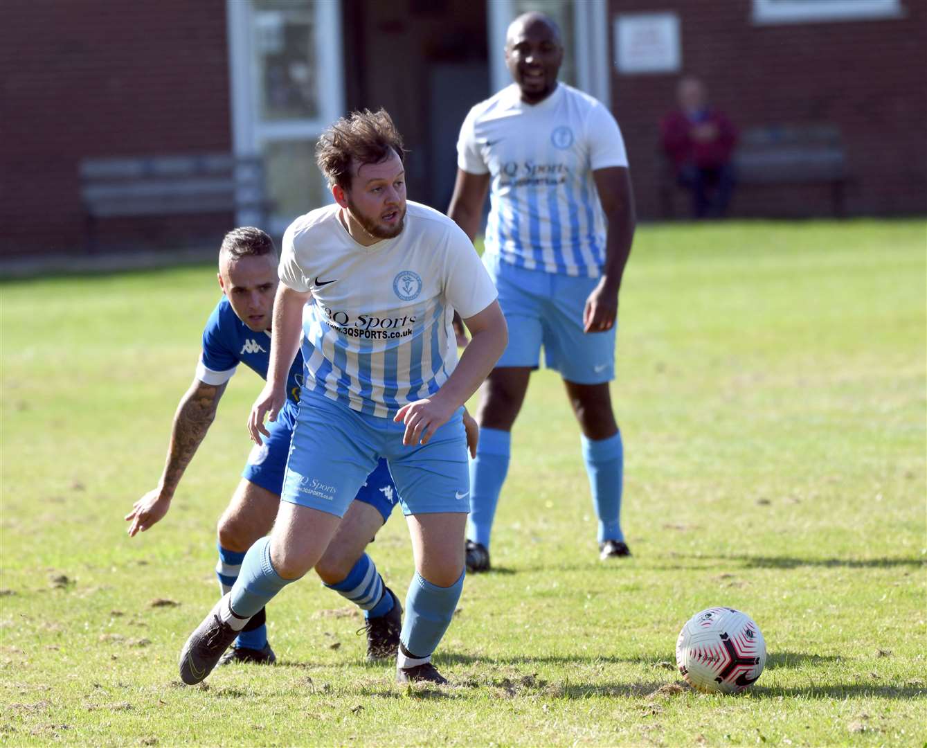Outwell Swifts v Chatteris football action.