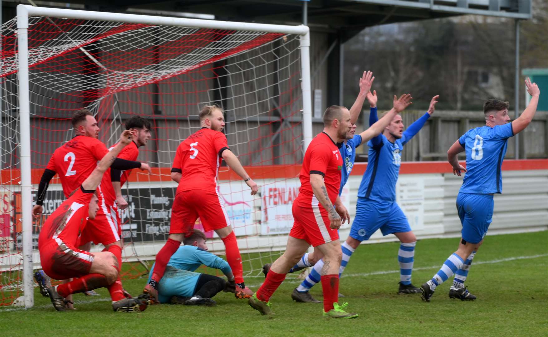 Action from Wisbech Town Reserves v Outwell Swifts