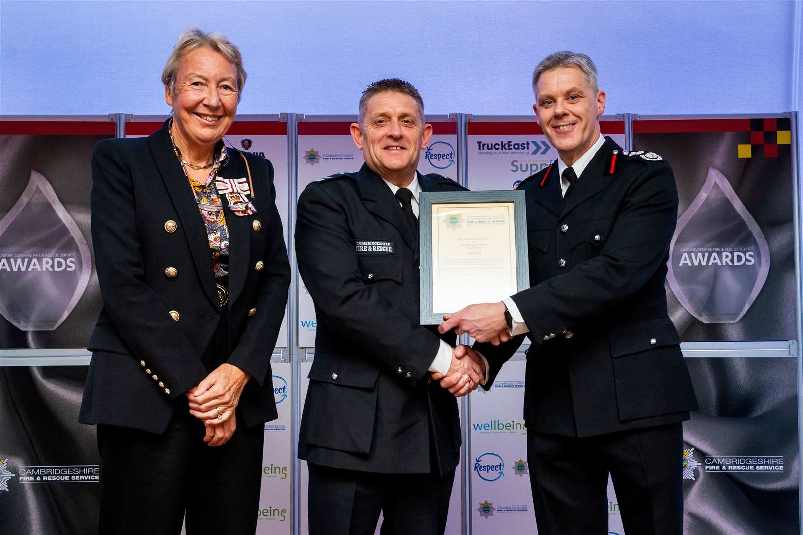 Certificate for Fire Brigade Long Service and Good Conduct Medal awarded to Tony Bird - March Fire Station