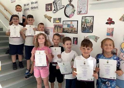 Children at the Nene and Ramnoth School in Wisbech earned their Art Award certificates from Trinity College in London after completing a special project with the Royal Opera House.