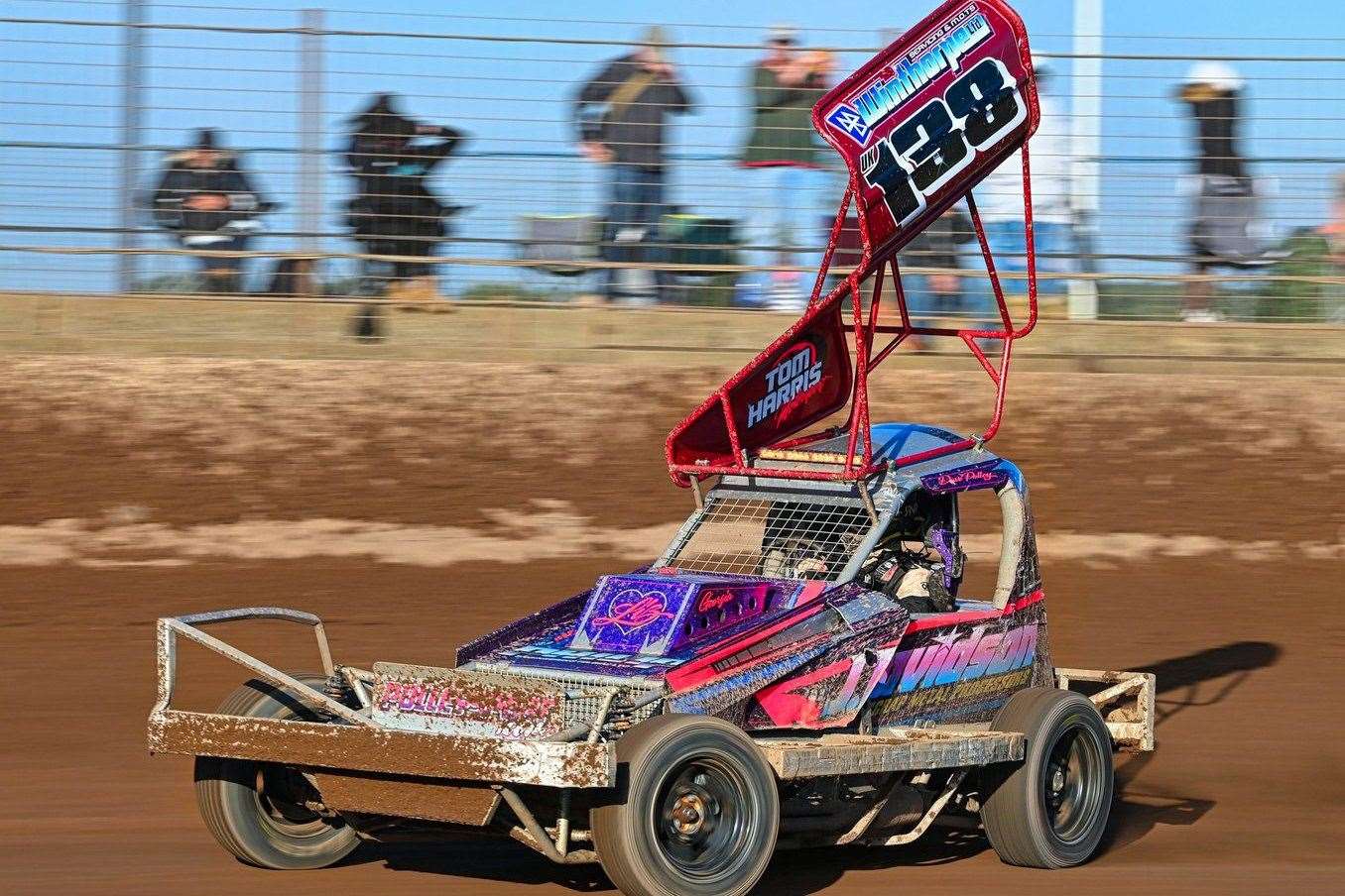 138 Dave Polley will have a big chance of winning some silverware in the F1 stock cars this weekend. Picture: Jim Harrod