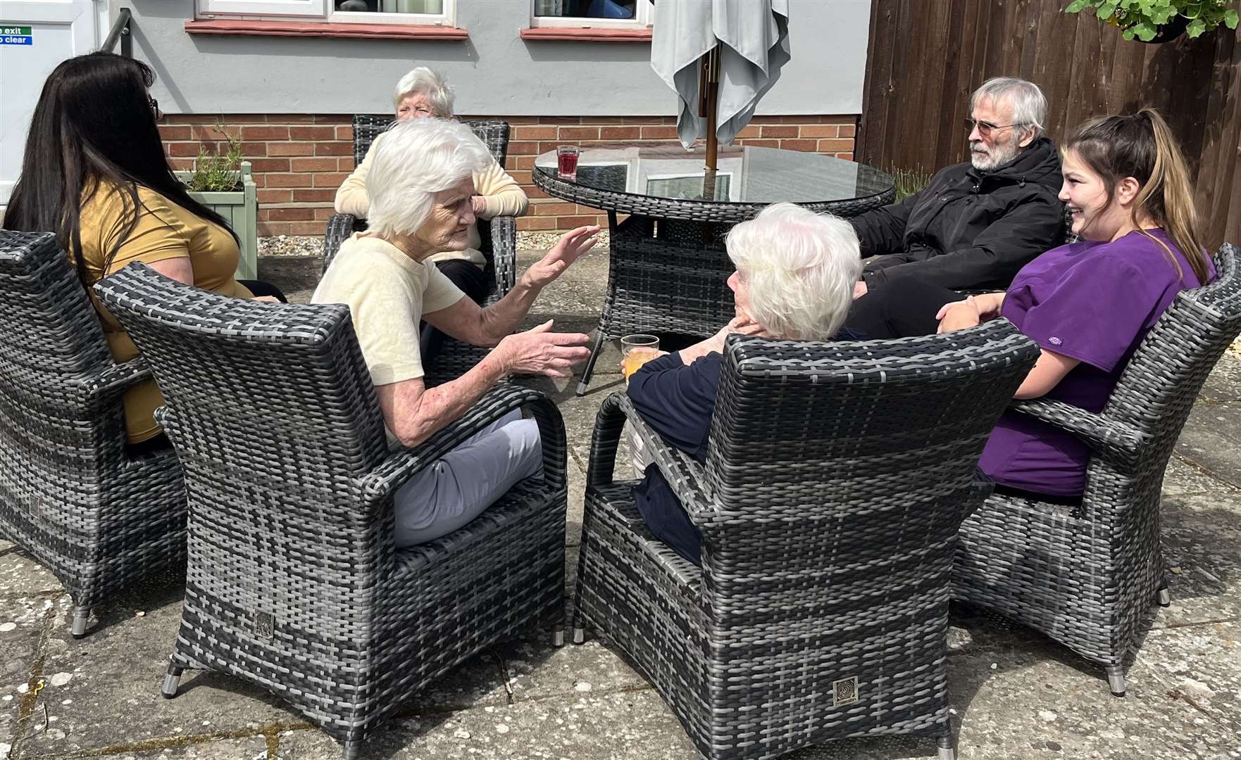 Staff at the home spends dedicated time with residents